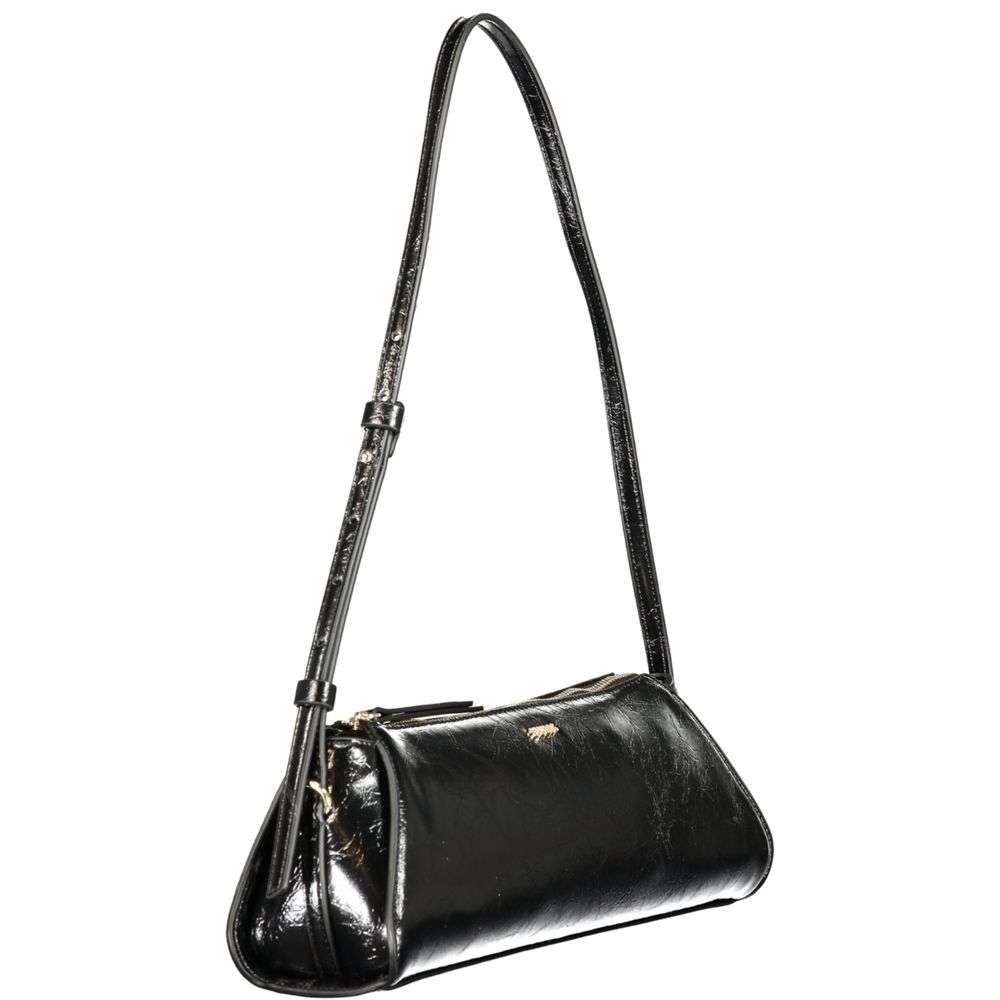 Black Polyurethane Women's Handbag