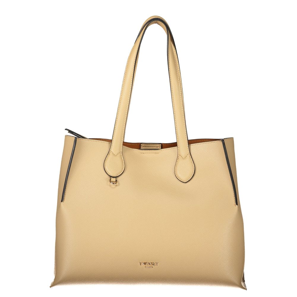 Beige Polyethylene Handbag