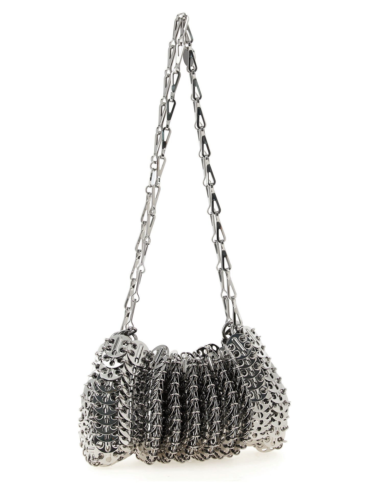 Silver Stainless Steel Shoulder Bag