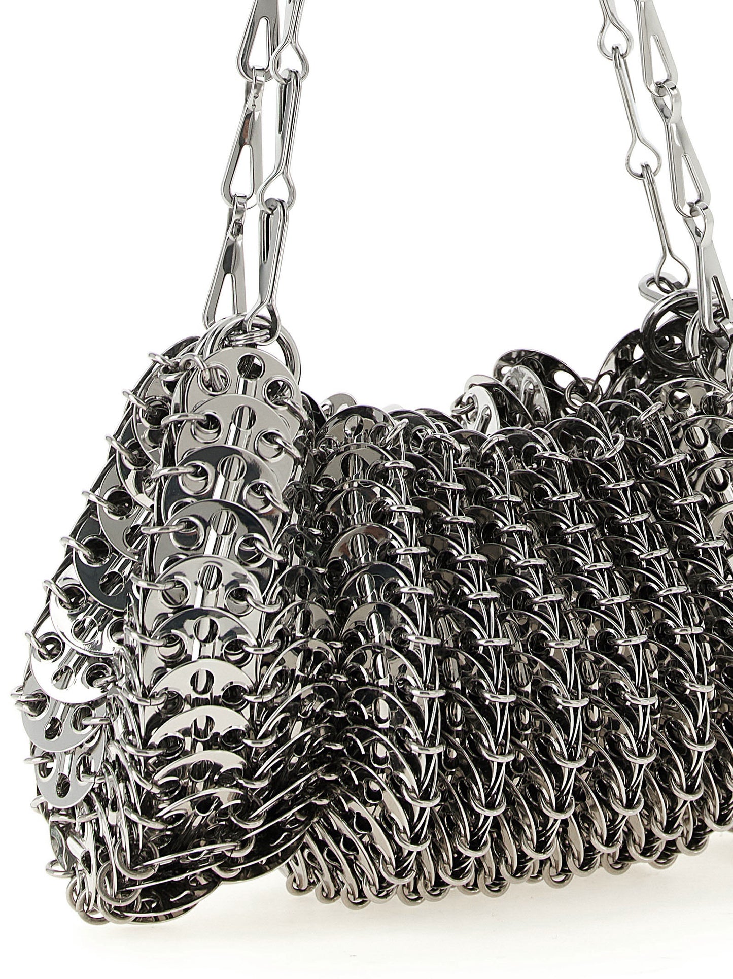 Silver Stainless Steel Shoulder Bag
