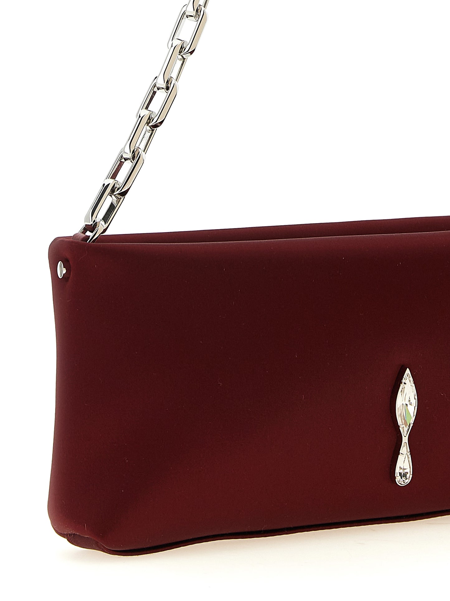 Bordeaux Elastane Clutch Bag