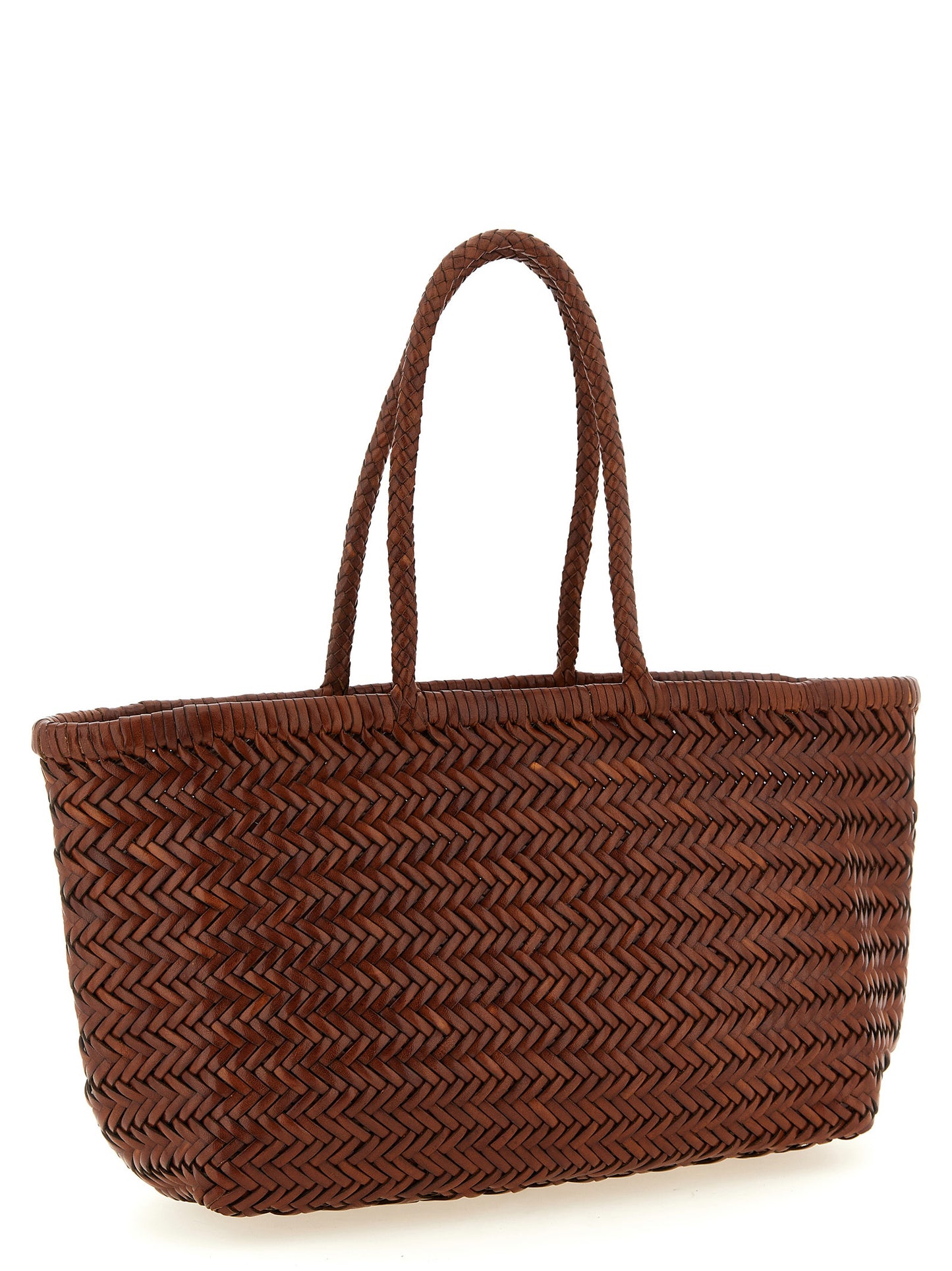 Brown Calfskin Shoulder Bag