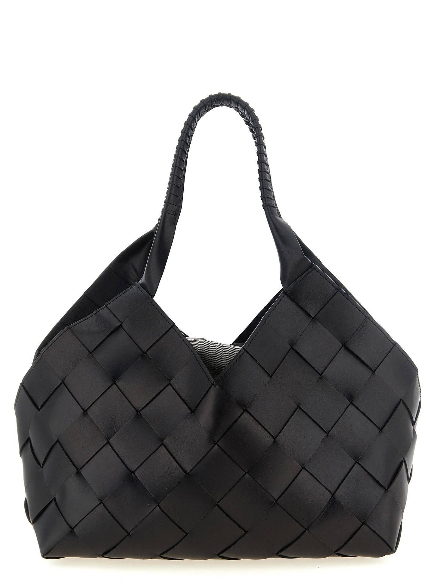 Black Calfskin Shoulder Bag