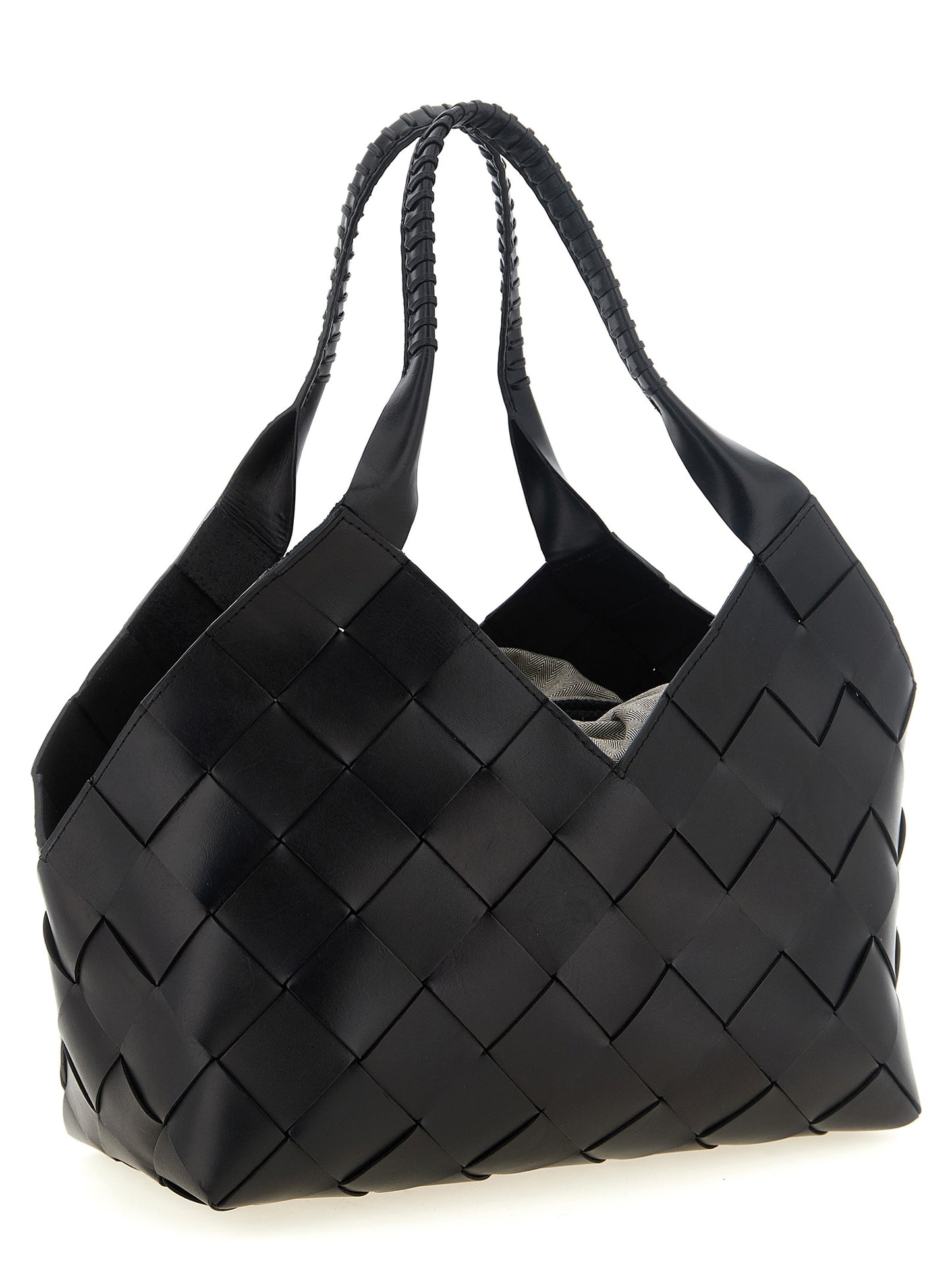Black Calfskin Shoulder Bag