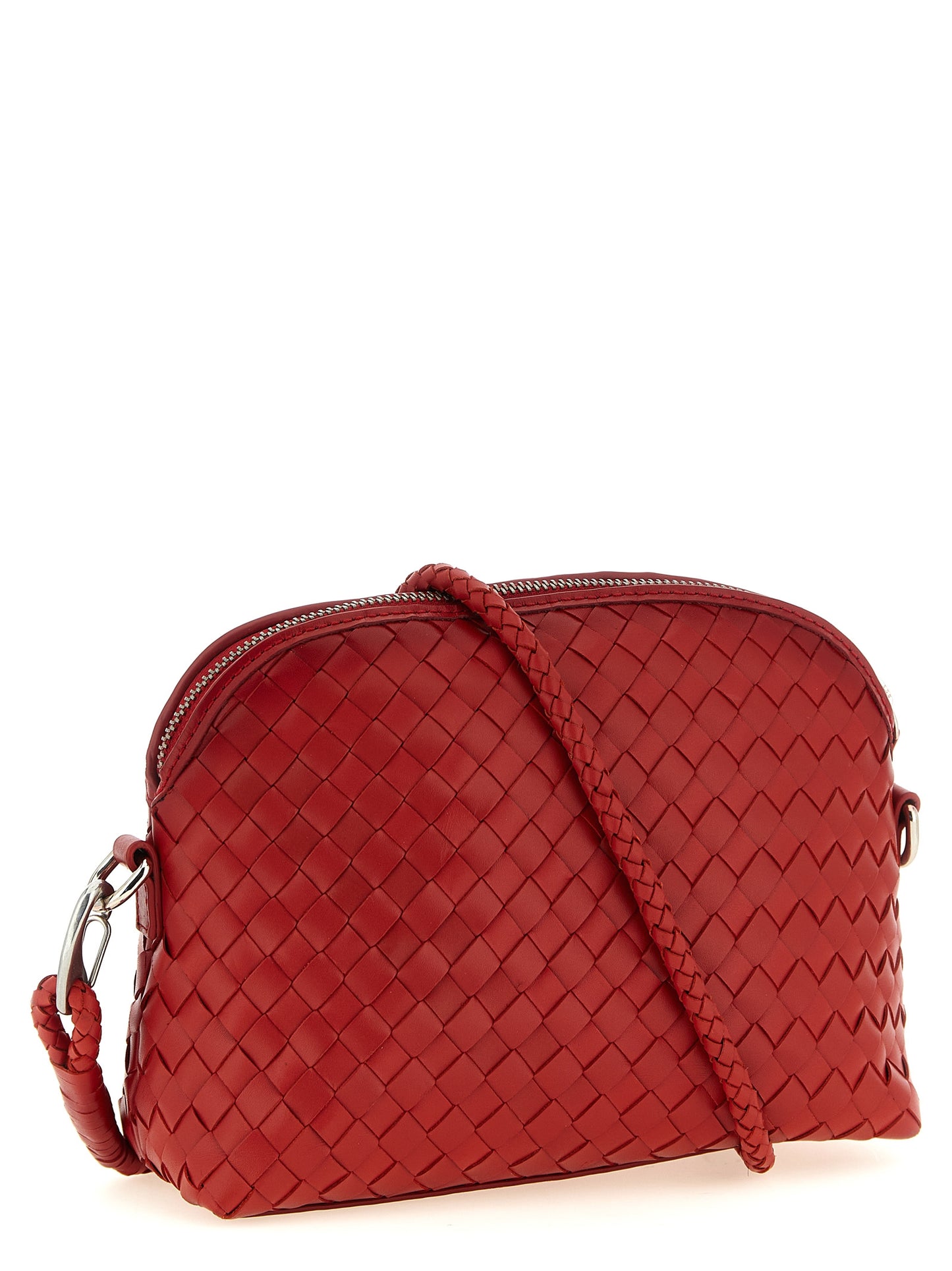 Red Calfskin Crossbody Bag