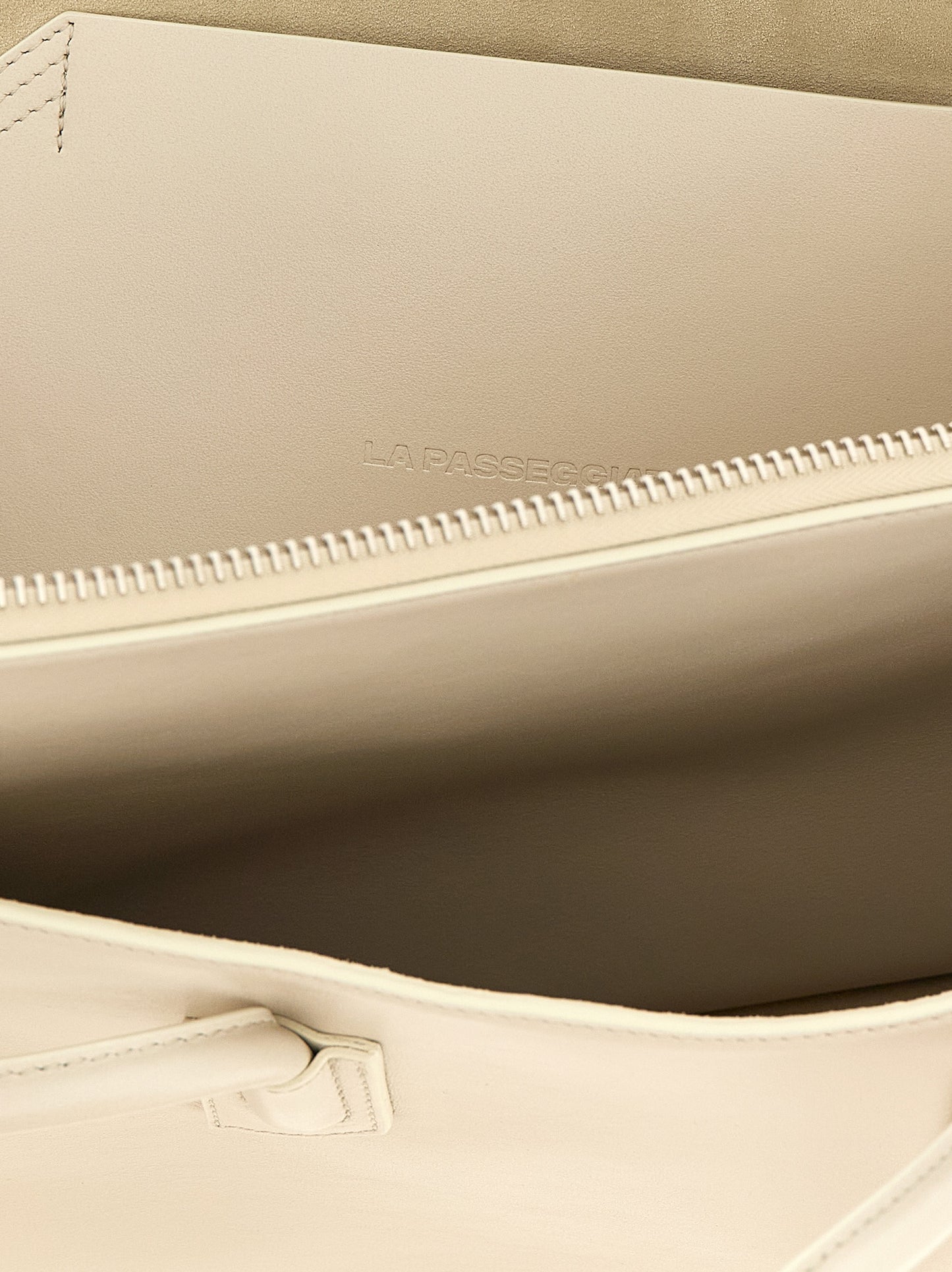 White Bovine Leather Shoulder Bag