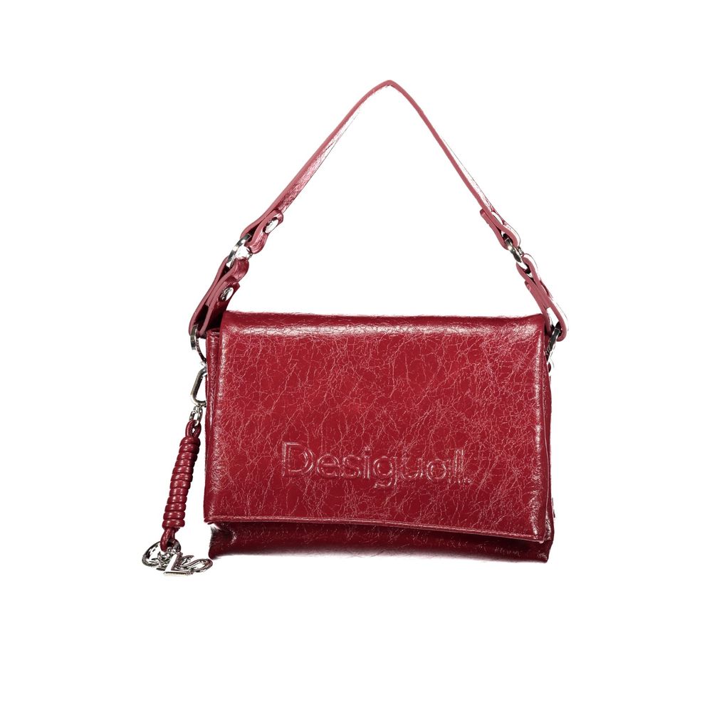Red Polyurethane Women's Bag