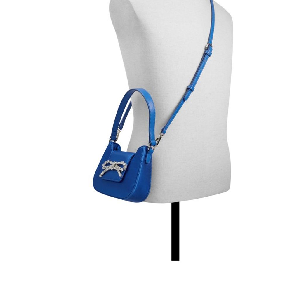 Blue Polyester Handbag