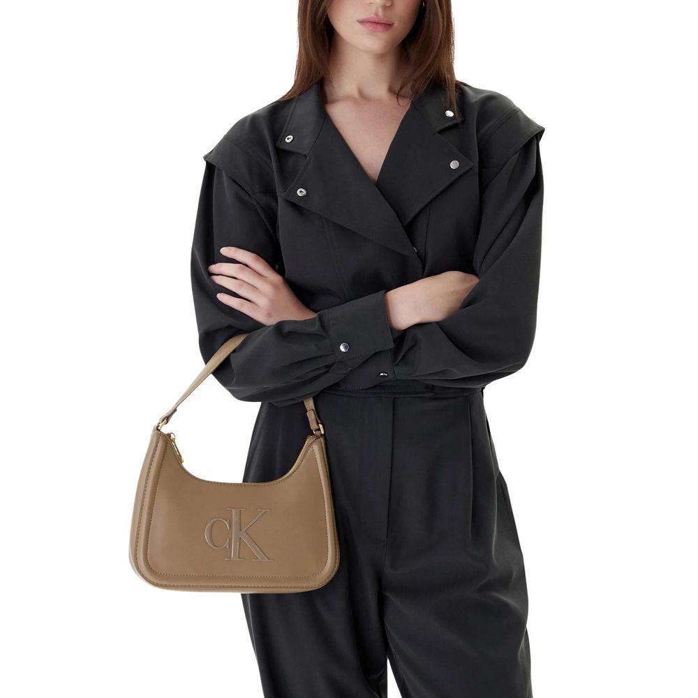 Beige Polyethylene Handbag
