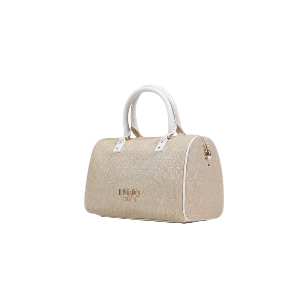 Beige Polyester Handbag