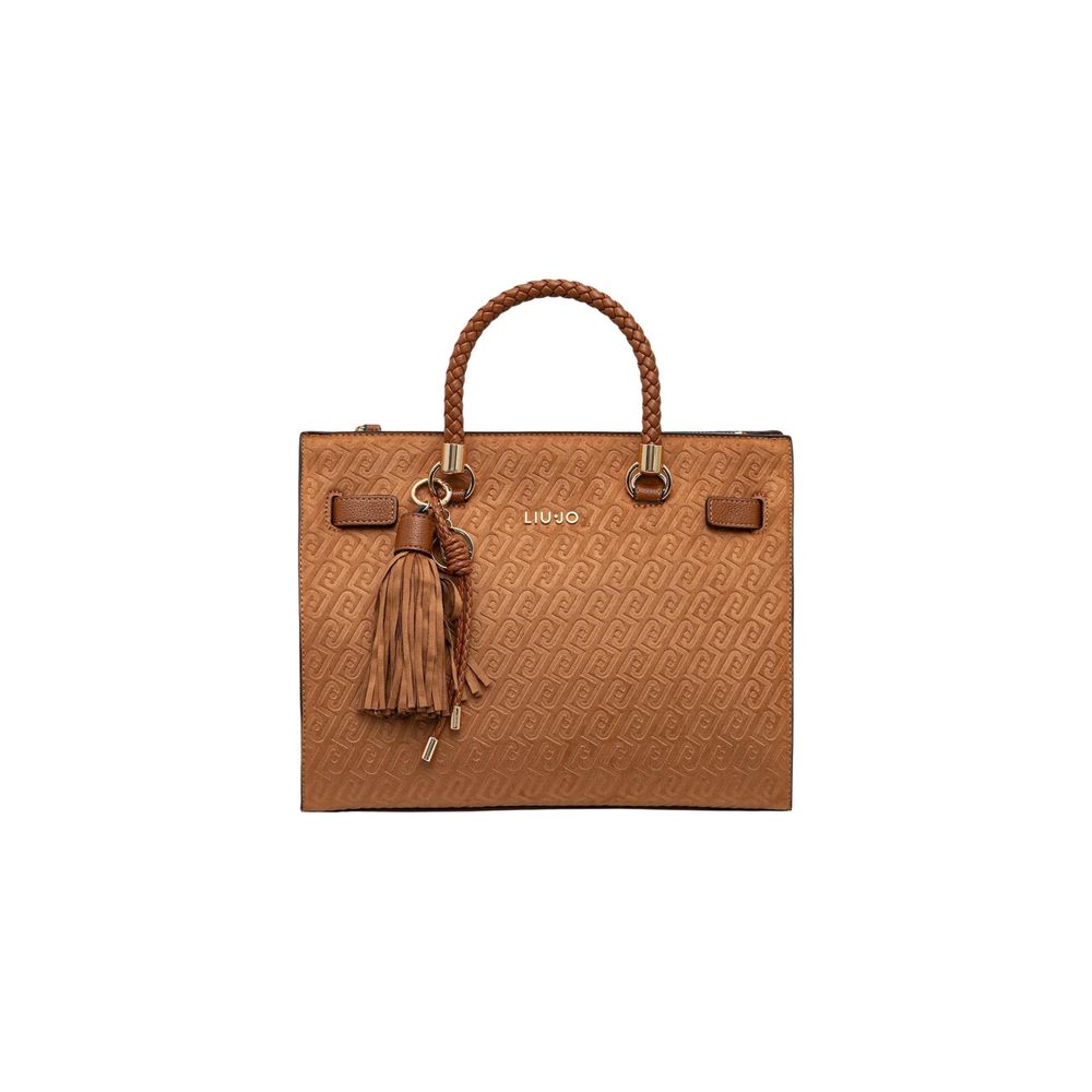 Beige Polyester Handbag