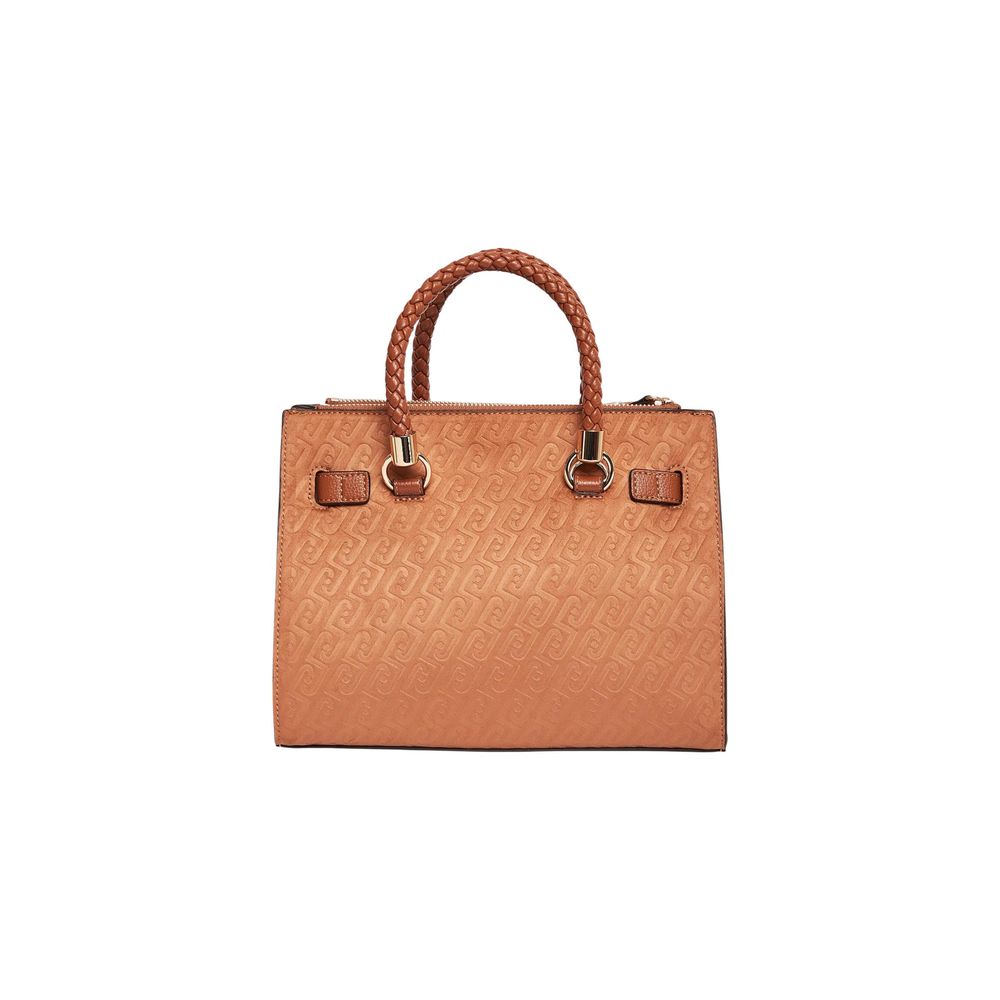 Beige Polyester Handbag
