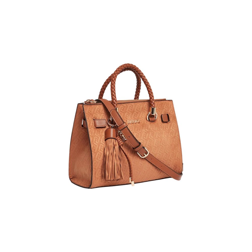 Beige Polyester Handbag