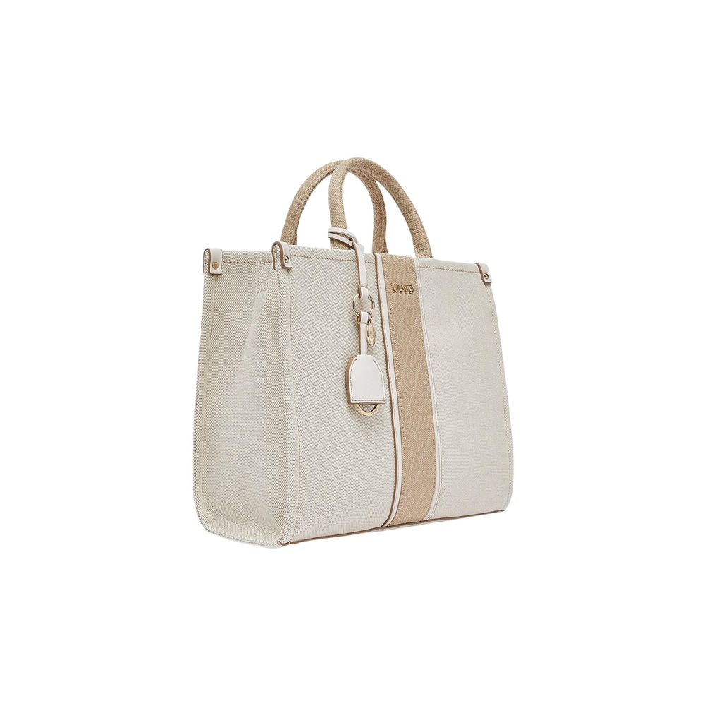 Beige Cotton Handbag