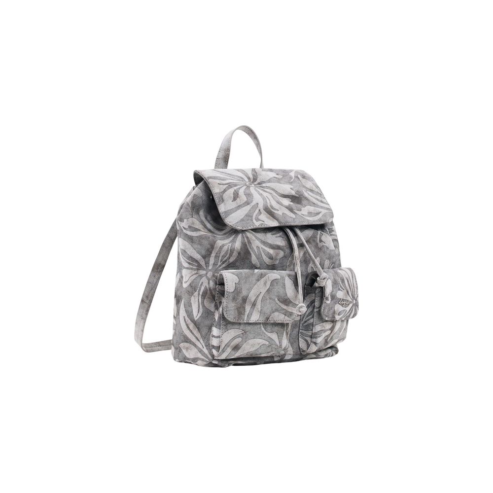 Gray Cotton Backpack