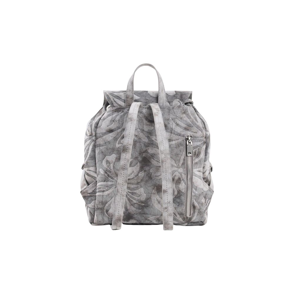 Gray Cotton Backpack