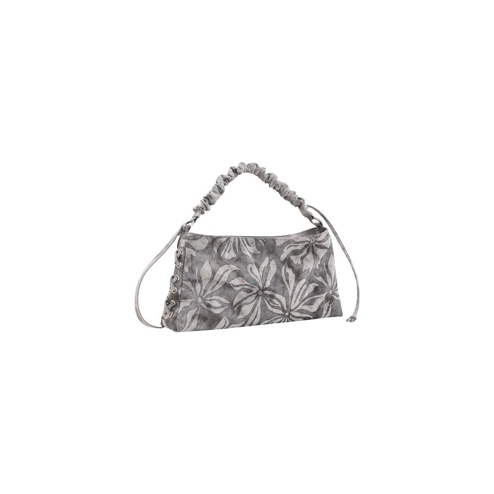 Gray Cotton Handbag