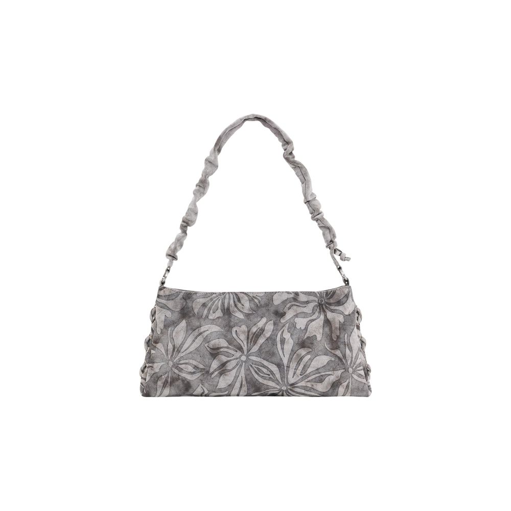 Gray Cotton Handbag