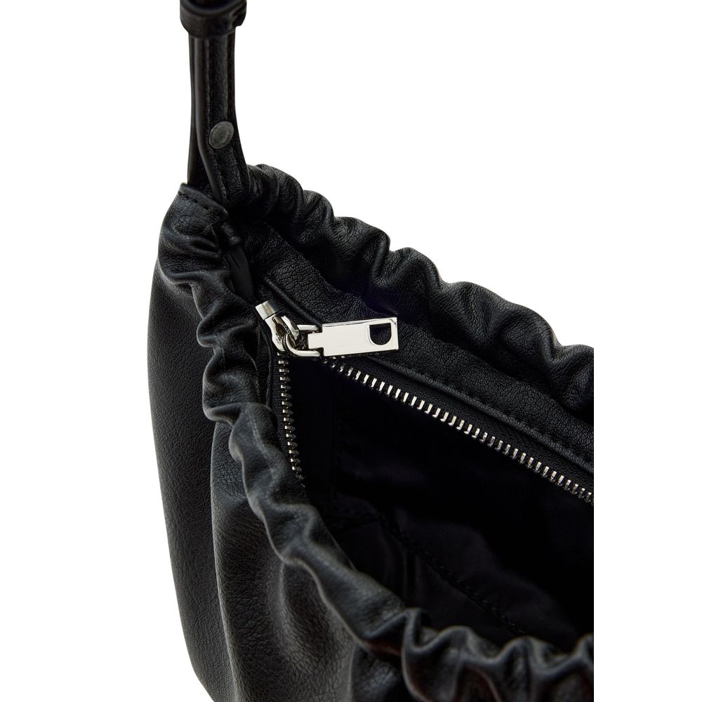 Black Polyester Handbag