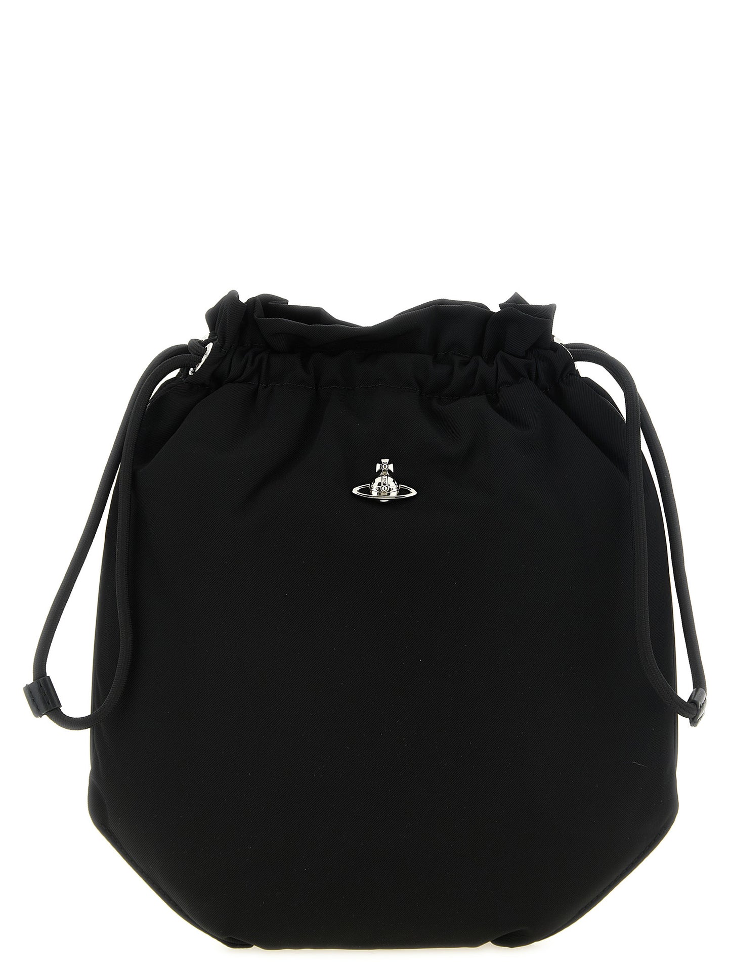 Black Polyester Clutch Bag