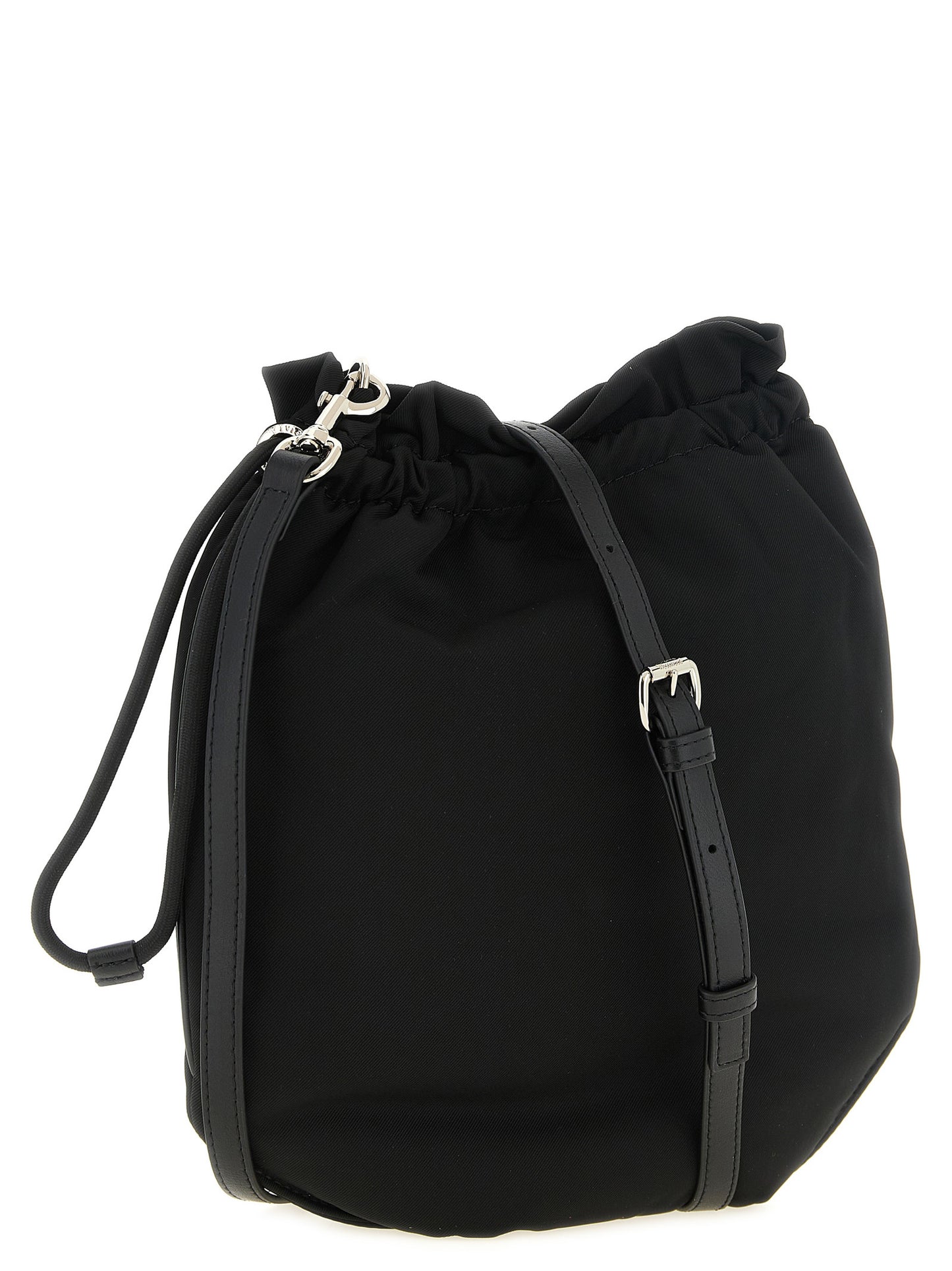Black Polyester Clutch Bag