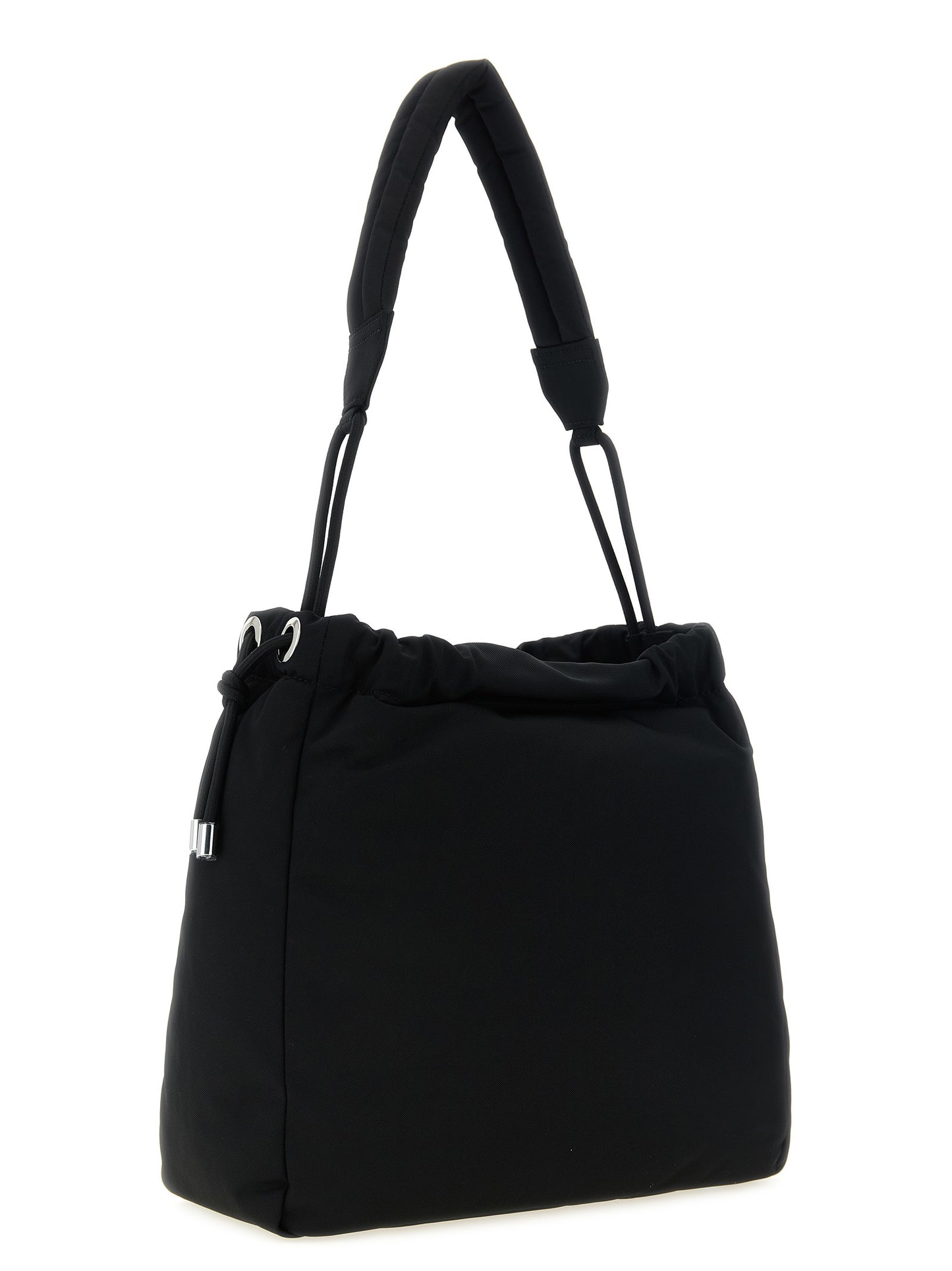 Black Polyester Shoulder Bag