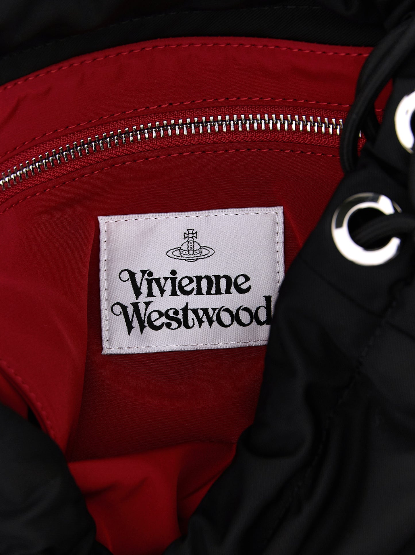 Black Polyester Shoulder Bag