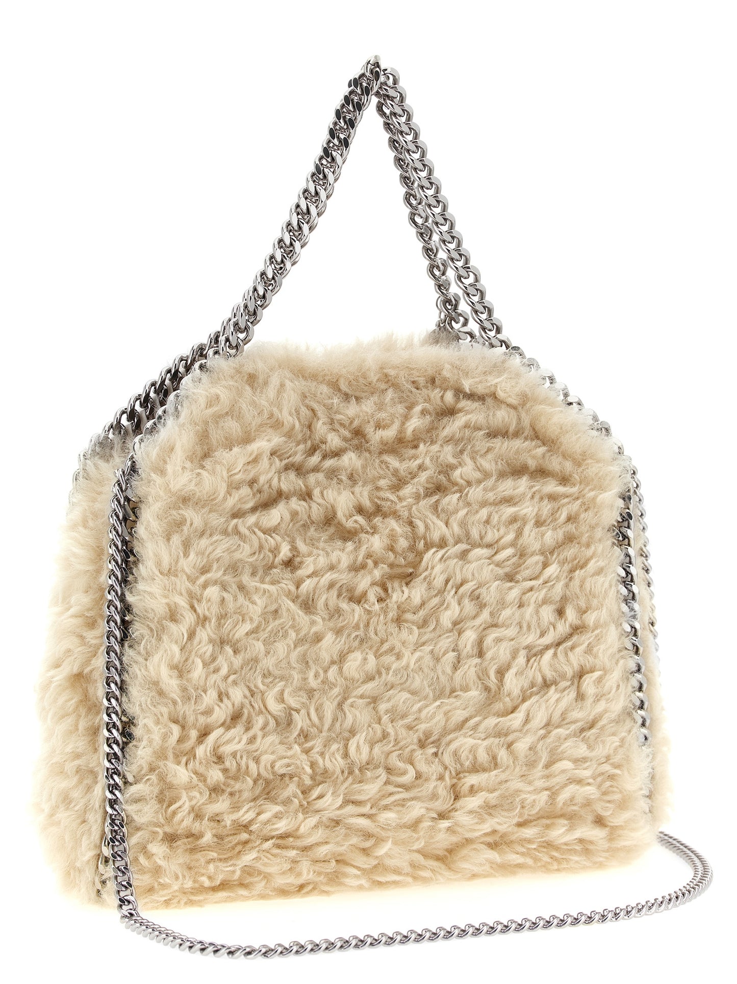 Beige Polyester Handbag