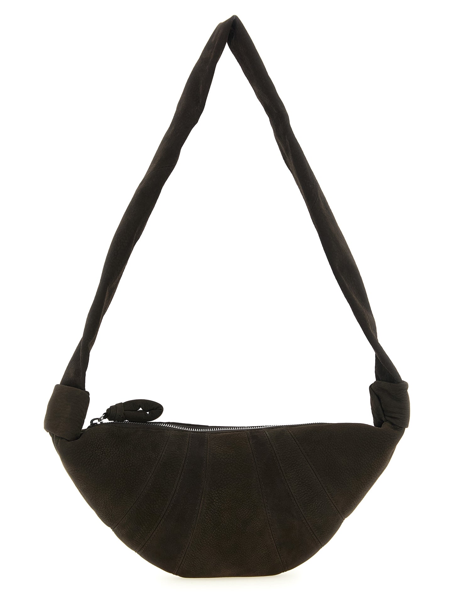 Brown Lamb Leather Shoulder Bag