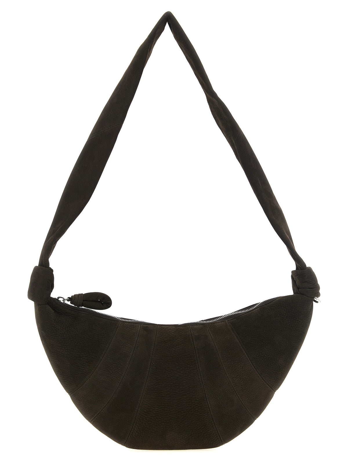 Brown Lamb Leather Shoulder Bag