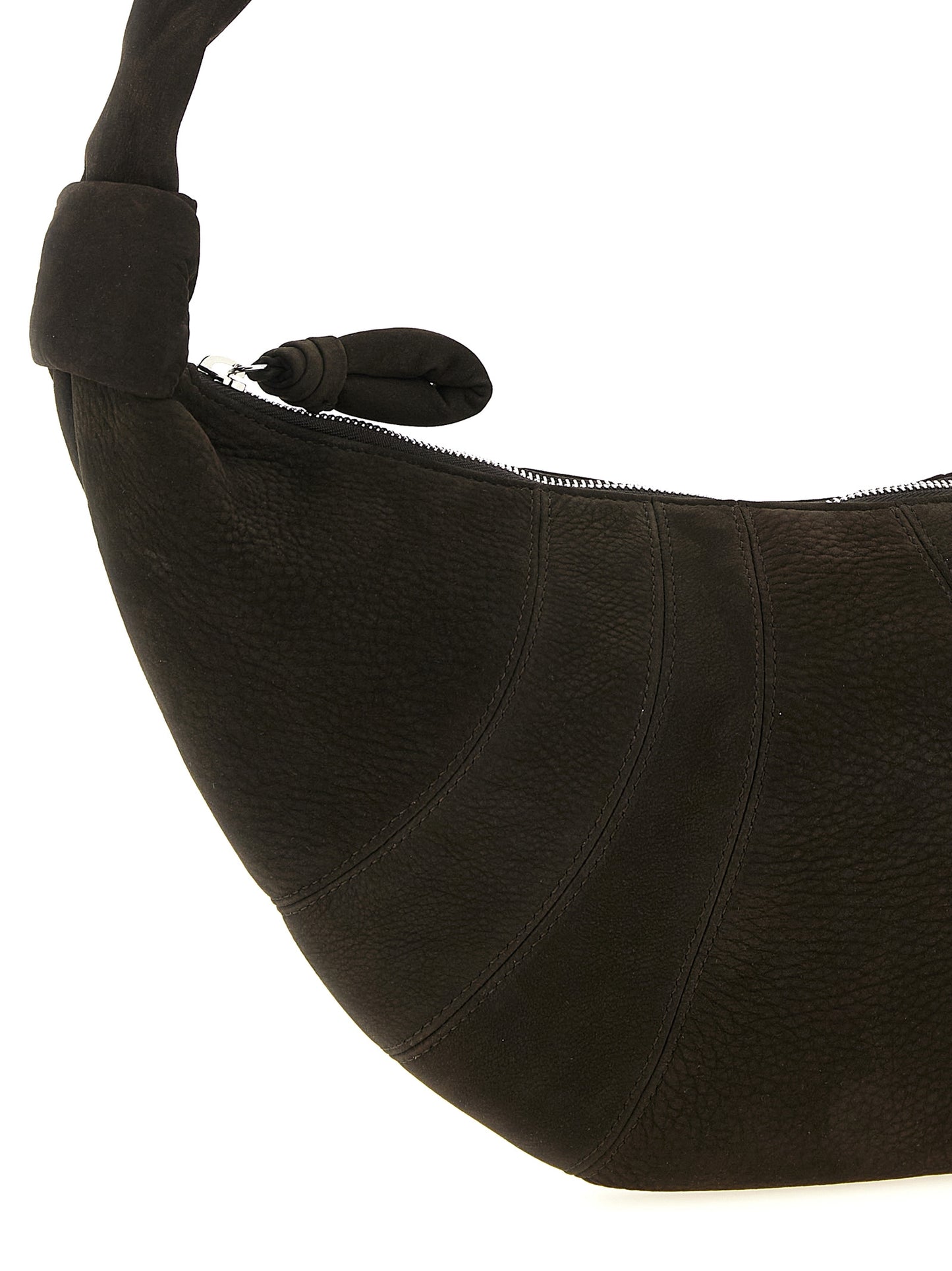 Brown Lamb Leather Shoulder Bag