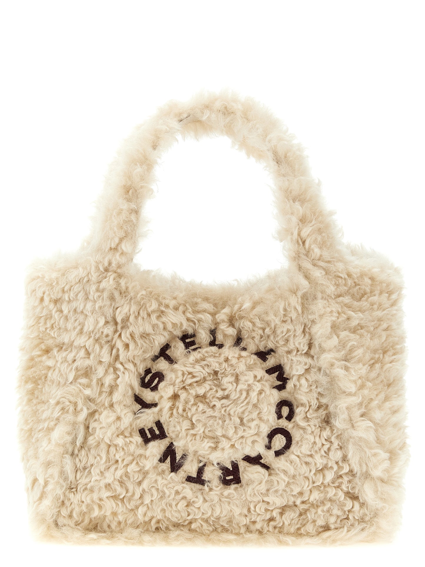 Beige Polyester Tote Bag