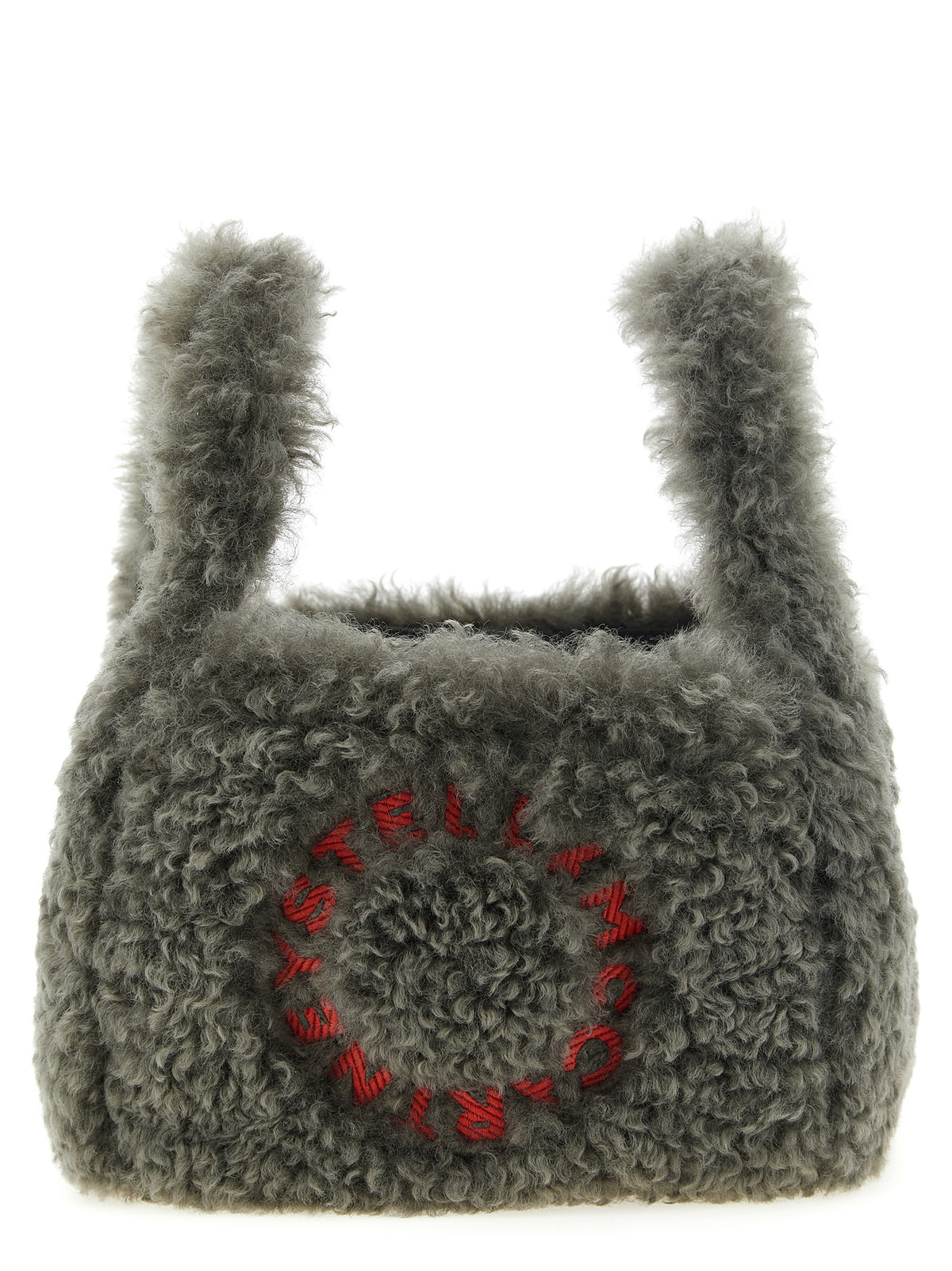 Gray Polyester Shoulder Bag