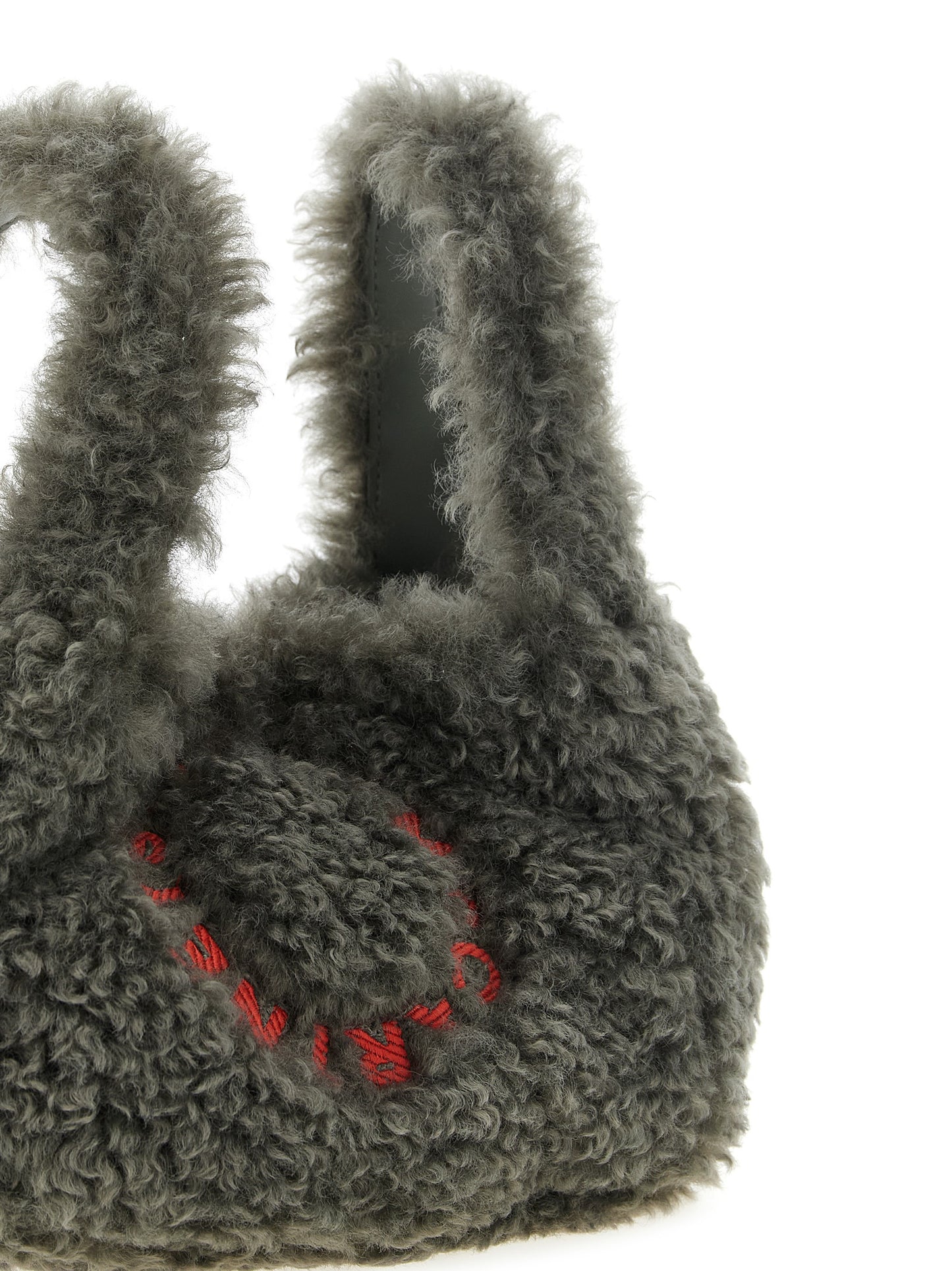 Gray Polyester Shoulder Bag