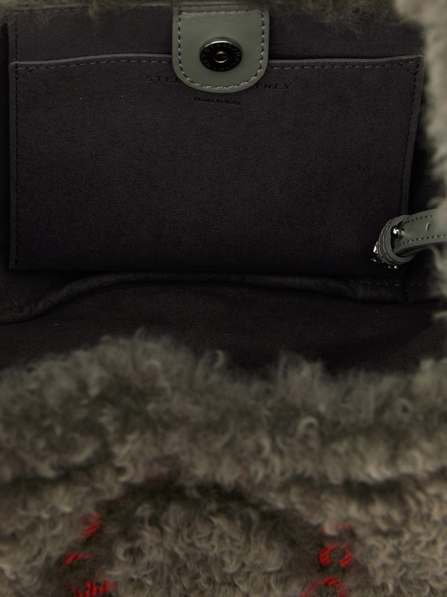 Gray Polyester Shoulder Bag