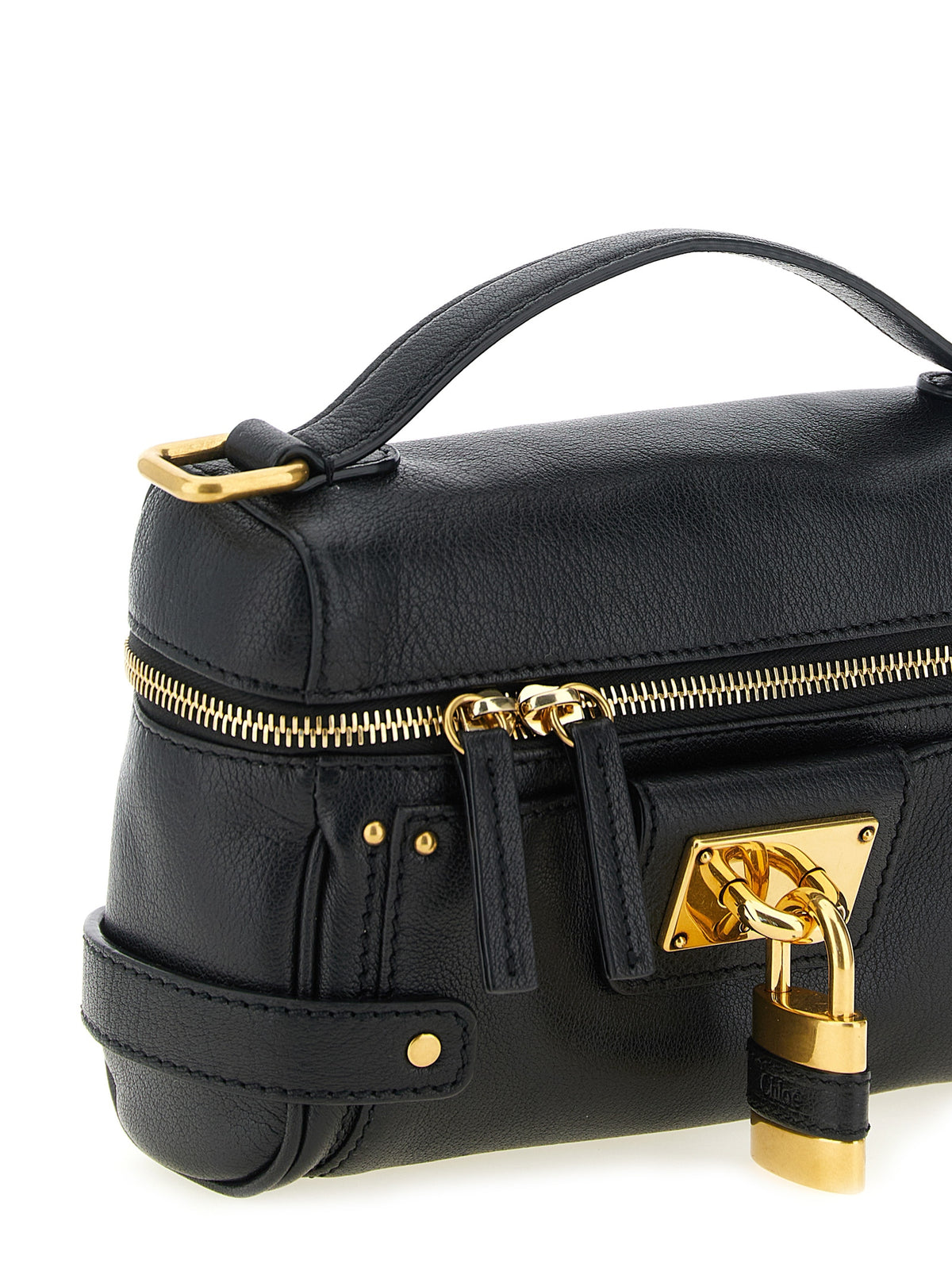 Black Buffalo Leather Shoulder Bag