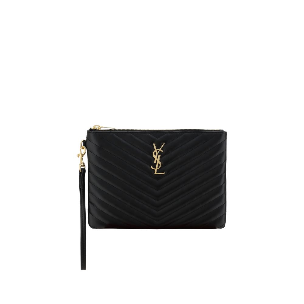 Black Calf Leather Bos Taurus Clutch Bag