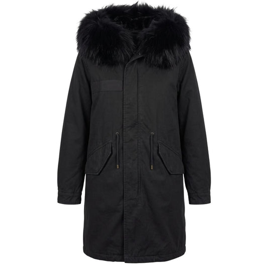 Black Cotton Women Jacket