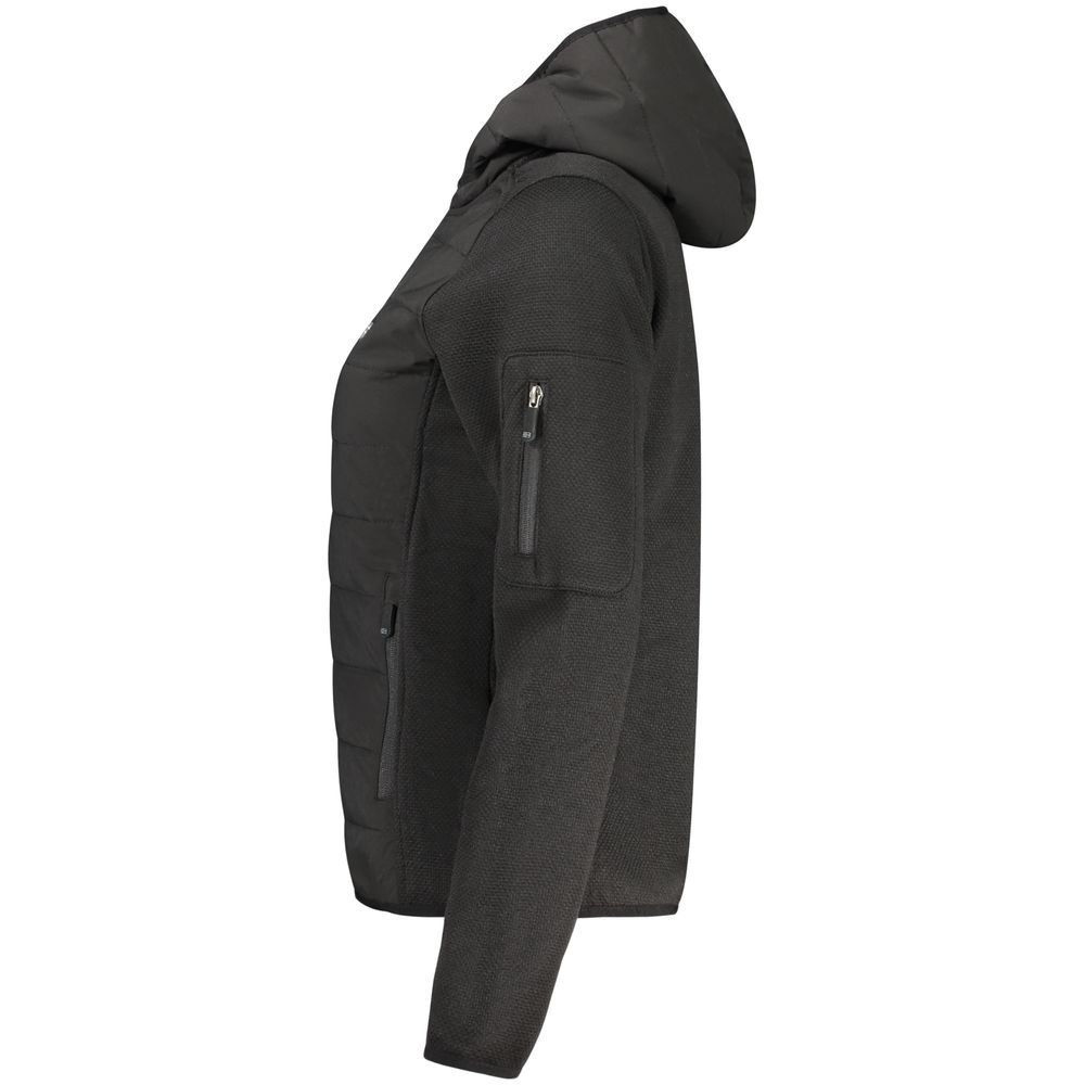 Black Polyester Women Jacket