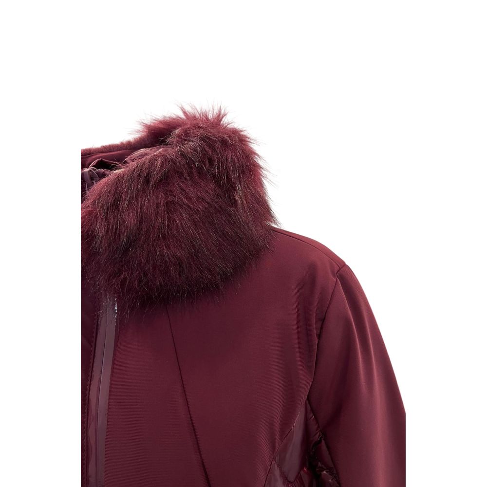 Red Nylon Women Jacket