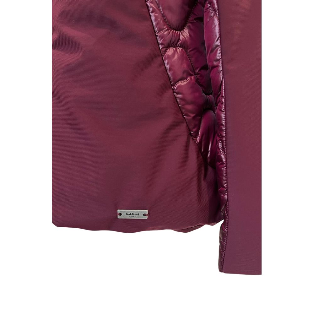 Red Nylon Women Jacket
