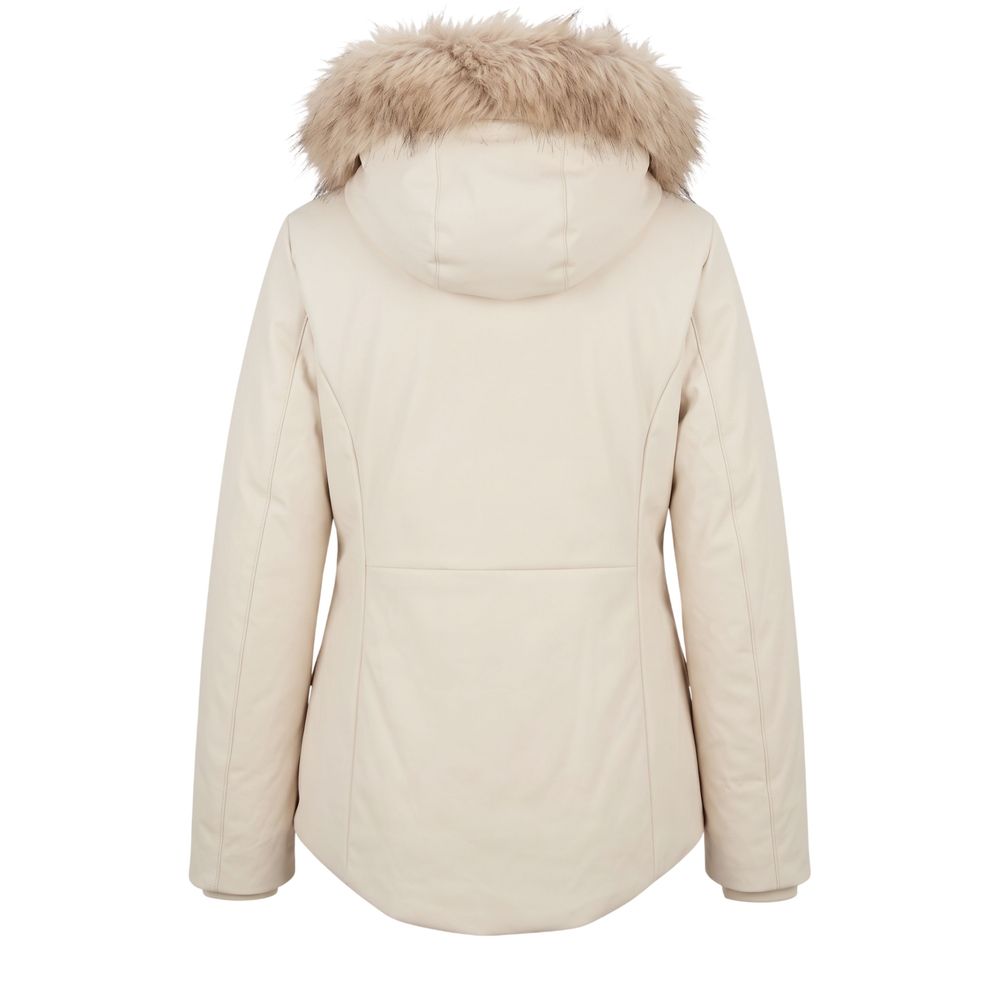 White Nylon Women Jacket
