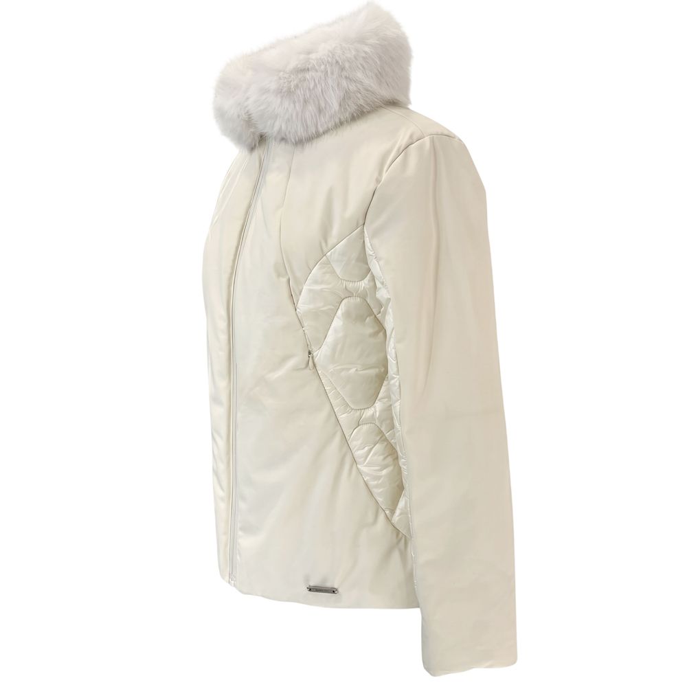 White Nylon Women Jacket