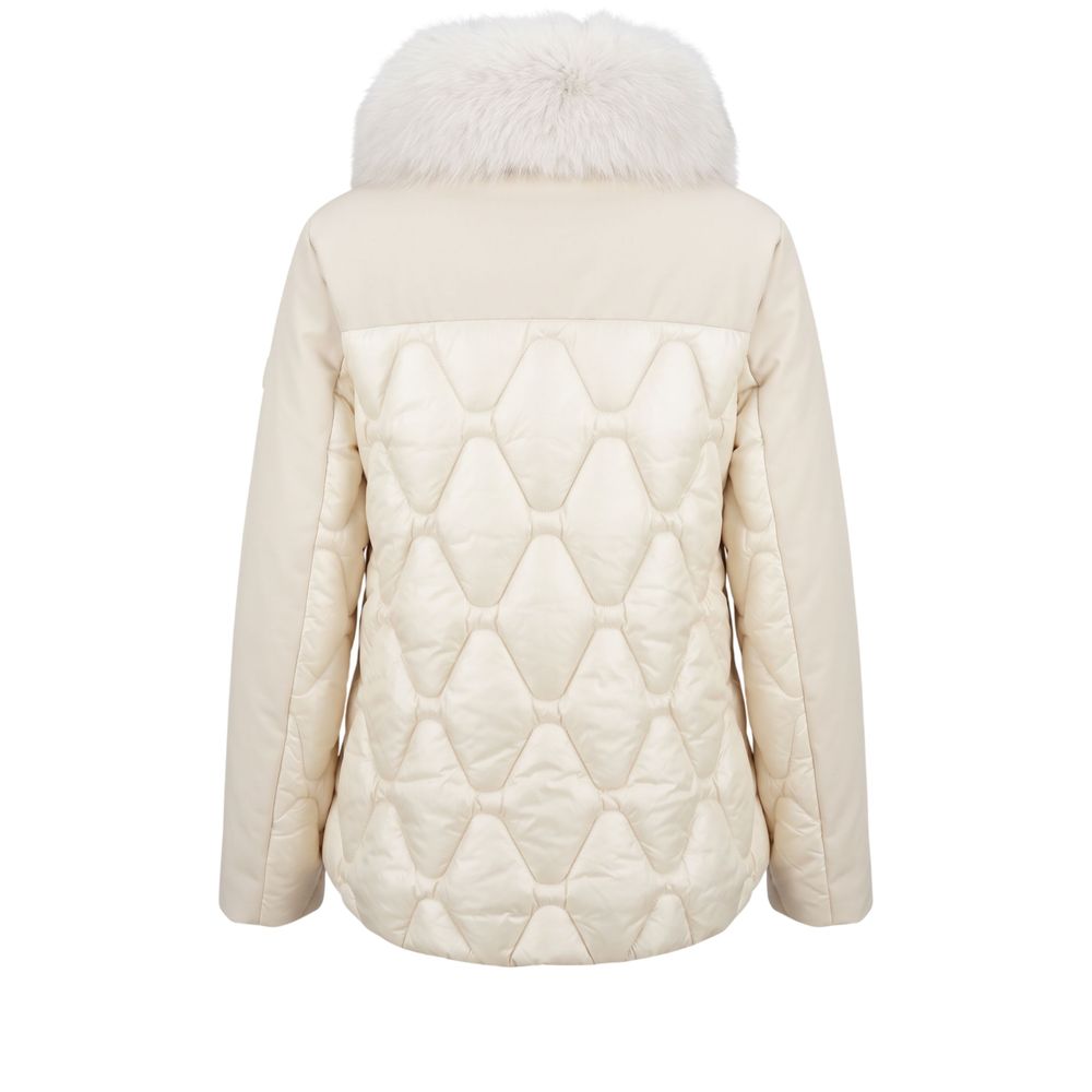 White Nylon Women Jacket