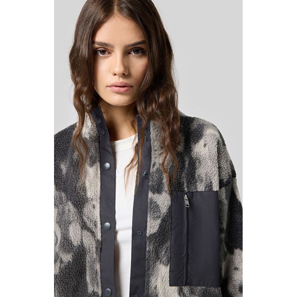 Beige Polyester Bomber