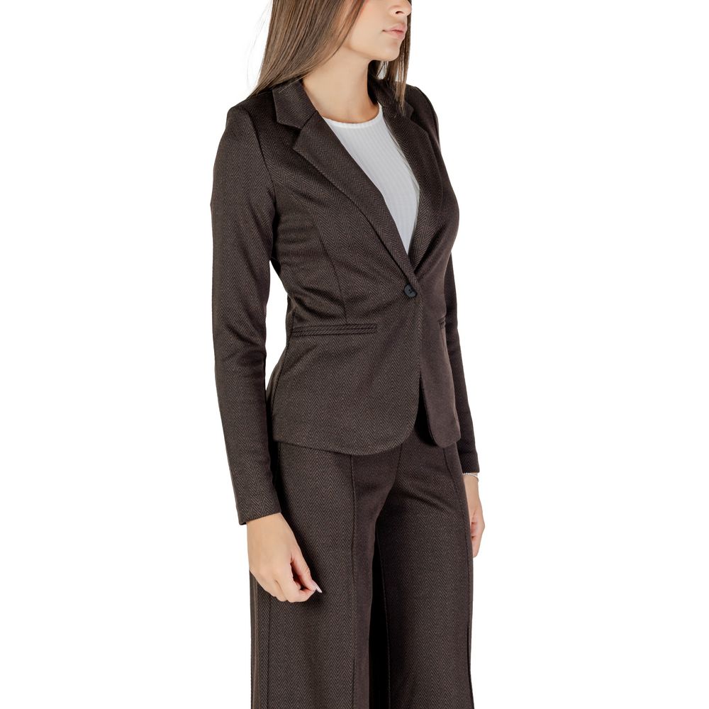 Brown Polyester Blazer