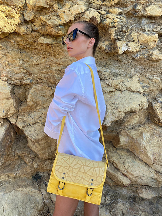 Crossbody-taske i gul