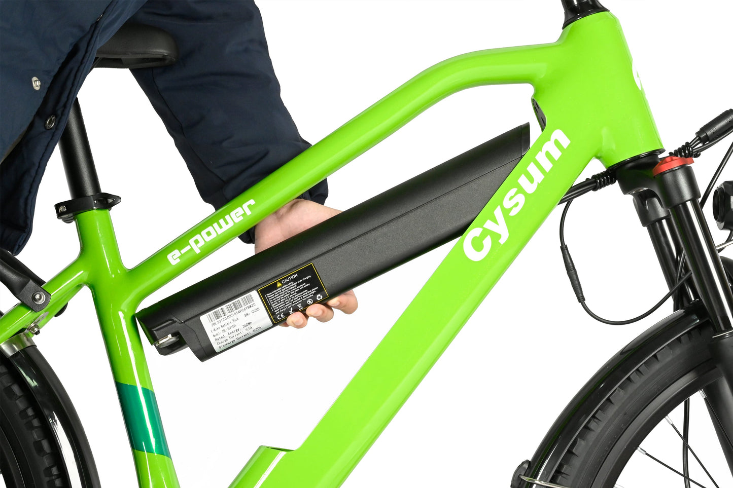 CYSUM Hoody elektrisk mountainbike til teenagere - 24 tommer dæk, 250 watt,