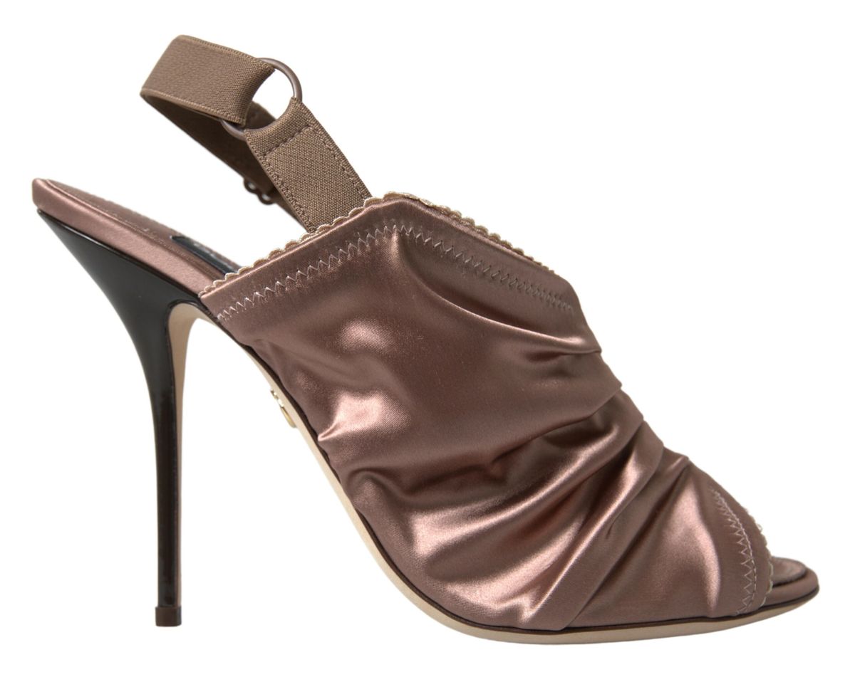 Light brown Slingback Corset Style Fastening stiletto heels