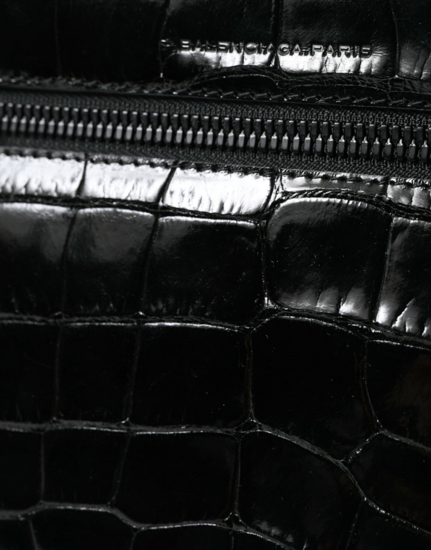 Black Exotic Leather Shoulder Crossbody Camera Bag